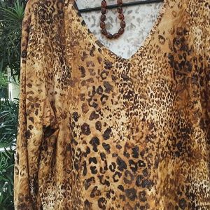 🌟PETER NYGARD 🌟 LEOPARD L/S KNIT TOP NWOT